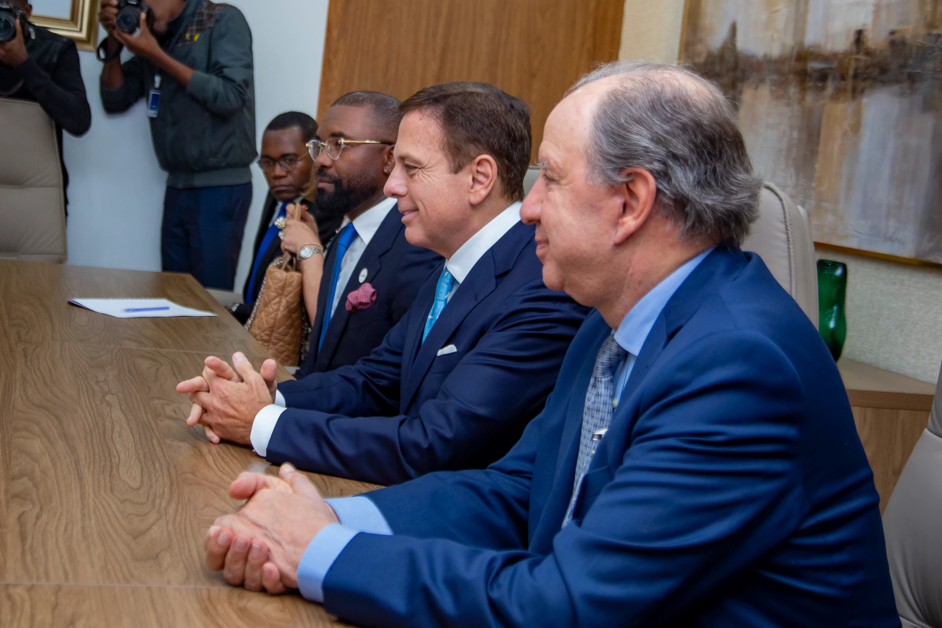 Encontro da delegação empresarial com José de Lima Massano